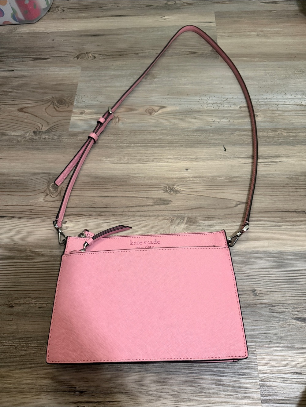 kate spade Pink Saffiano Leather Crossbody Bag
